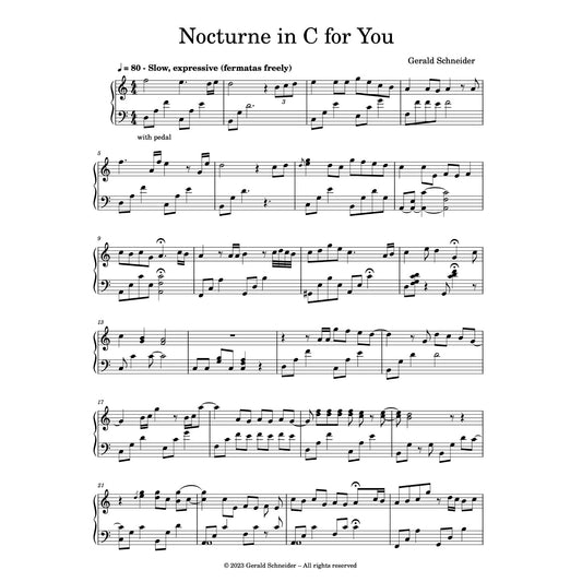 Nocturne in C for You - Piano Sheet Music