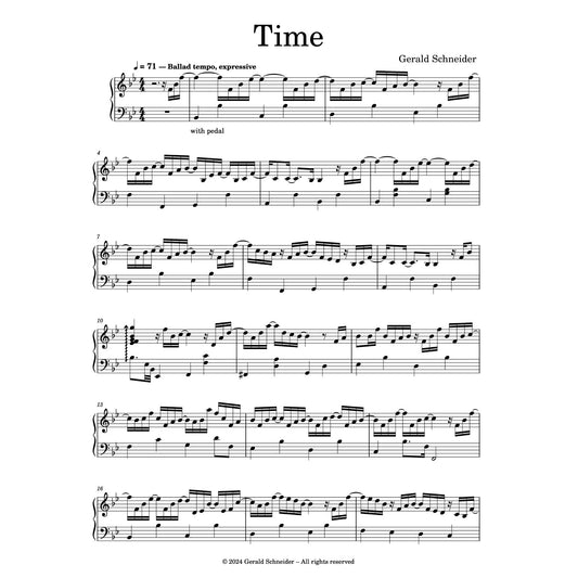 Time - Piano Sheet Music